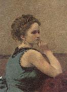 Jean-Baptiste Camille Corot Frau in Blau USA oil painting artist